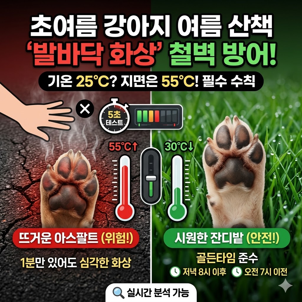 여름 강아지 산책